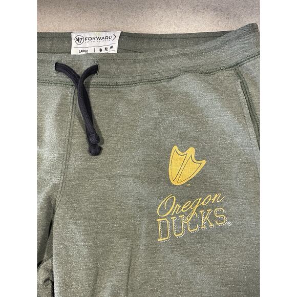 NCAA Oregon Ducks Women's Sz Large '47 Forward Stride Green Capri Pants College - Picture 10 of 14